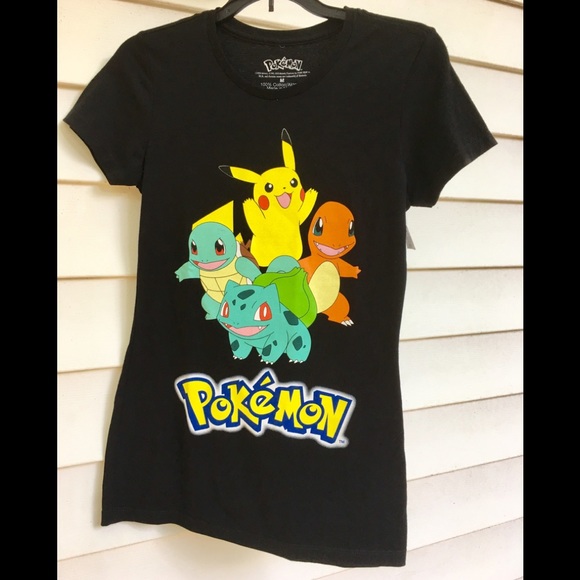 Pokemon Tops - Women’s Short Sleeves Black Pokémon Shirt